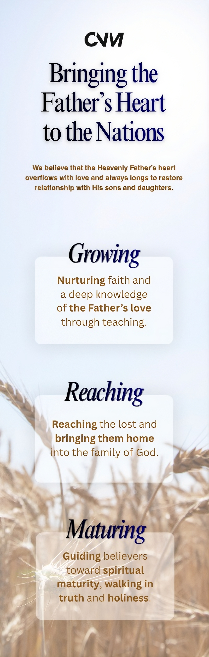 Cristeven Nigkersen Ministries - Banner Mission Mobile